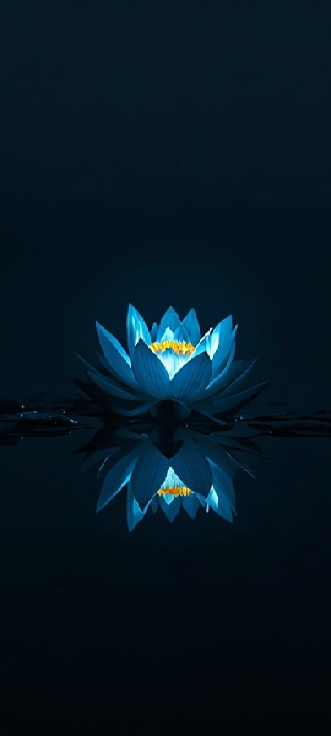 Flower light source with lake reflection mobile